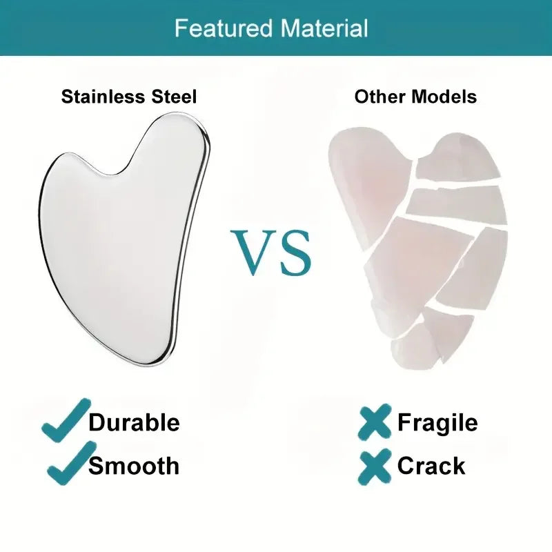 PureGlow - Edelstahl Gua Sha Scraper