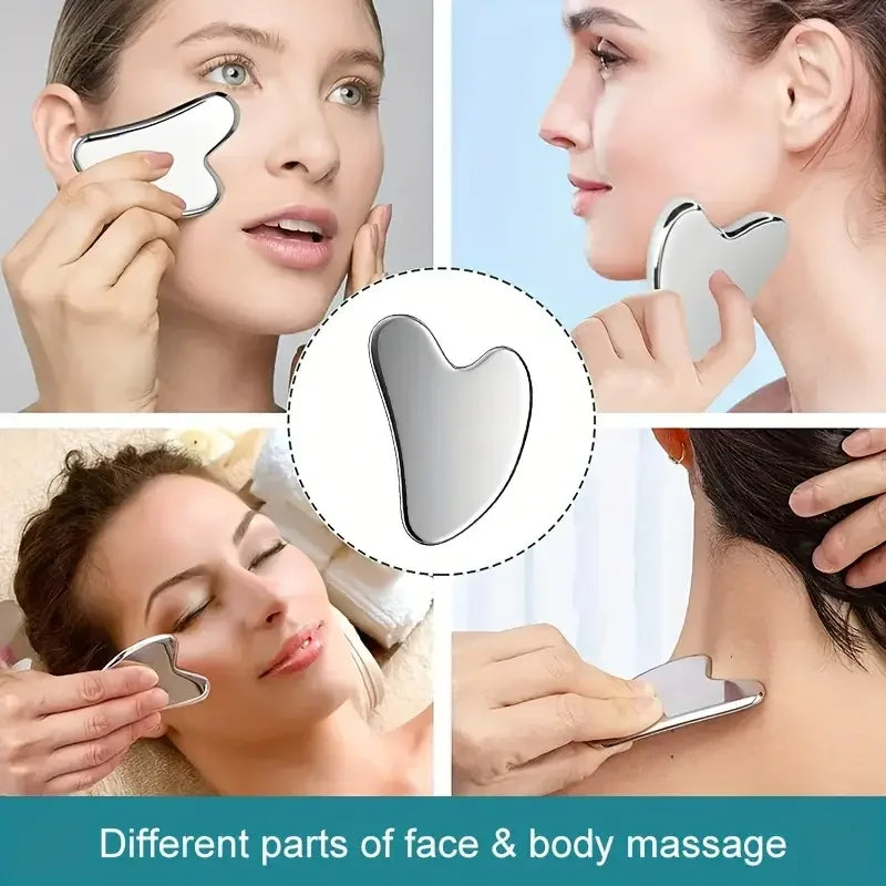 PureGlow - Edelstahl Gua Sha Scraper