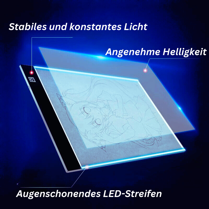 Sketchy - LED-Zeichenpad für Kinder zum Zeichnen, Skizzieren &amp; Abpausen