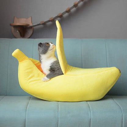Funny Banana Dog/Cat Bed House