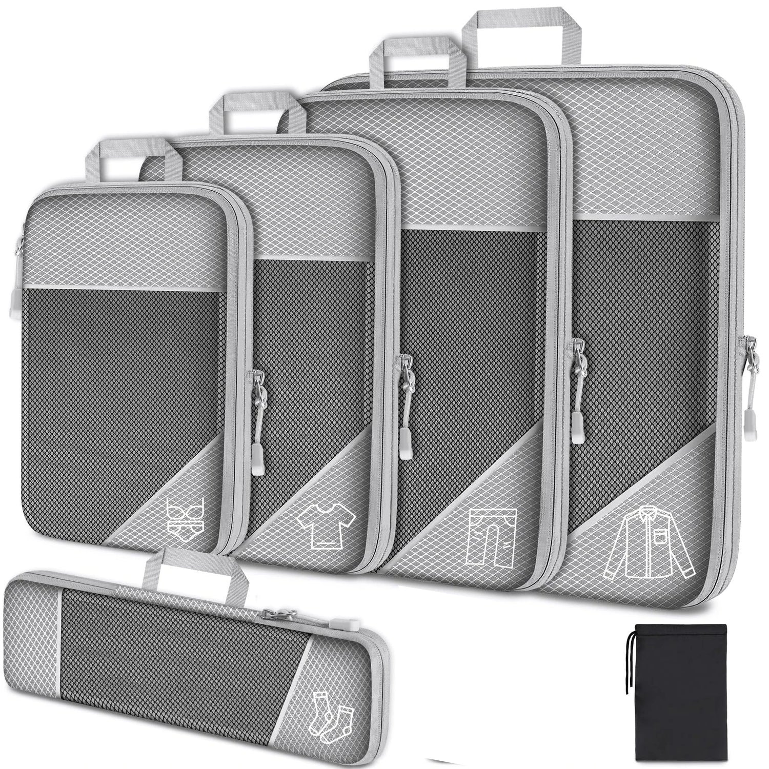 TravelPack Pro - 3 &amp; 6-teiliges Kompressions-Packwürfel-Set