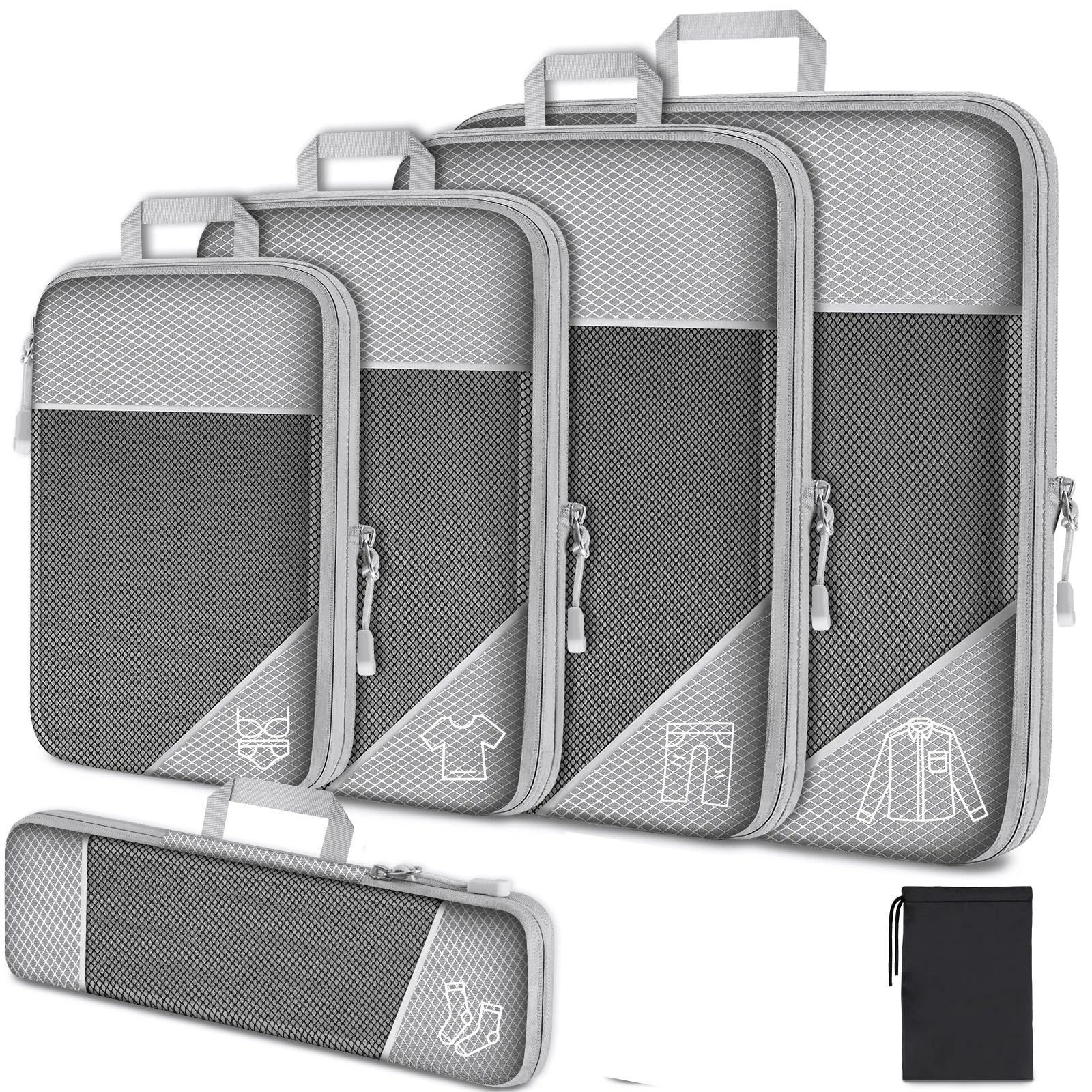 TravelPack Pro - 3 &amp; 6-teiliges Kompressions-Packwürfel-Set
