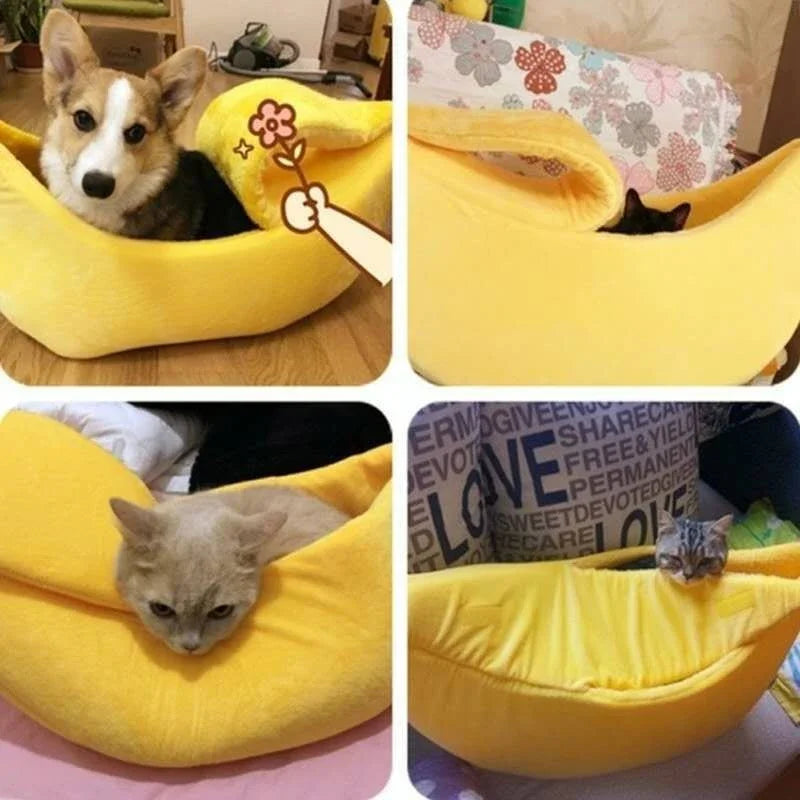 Funny Banana Dog/Cat Bed House
