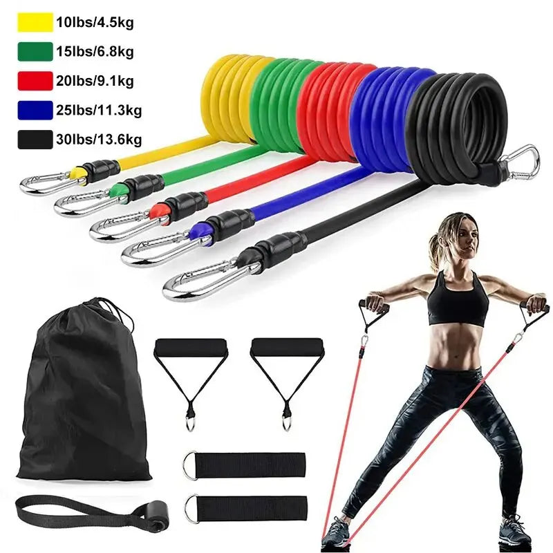 FitBands Pro - 11-teiliges Fitness- und Krafttrainings-Set für Ganzkörper-Workouts