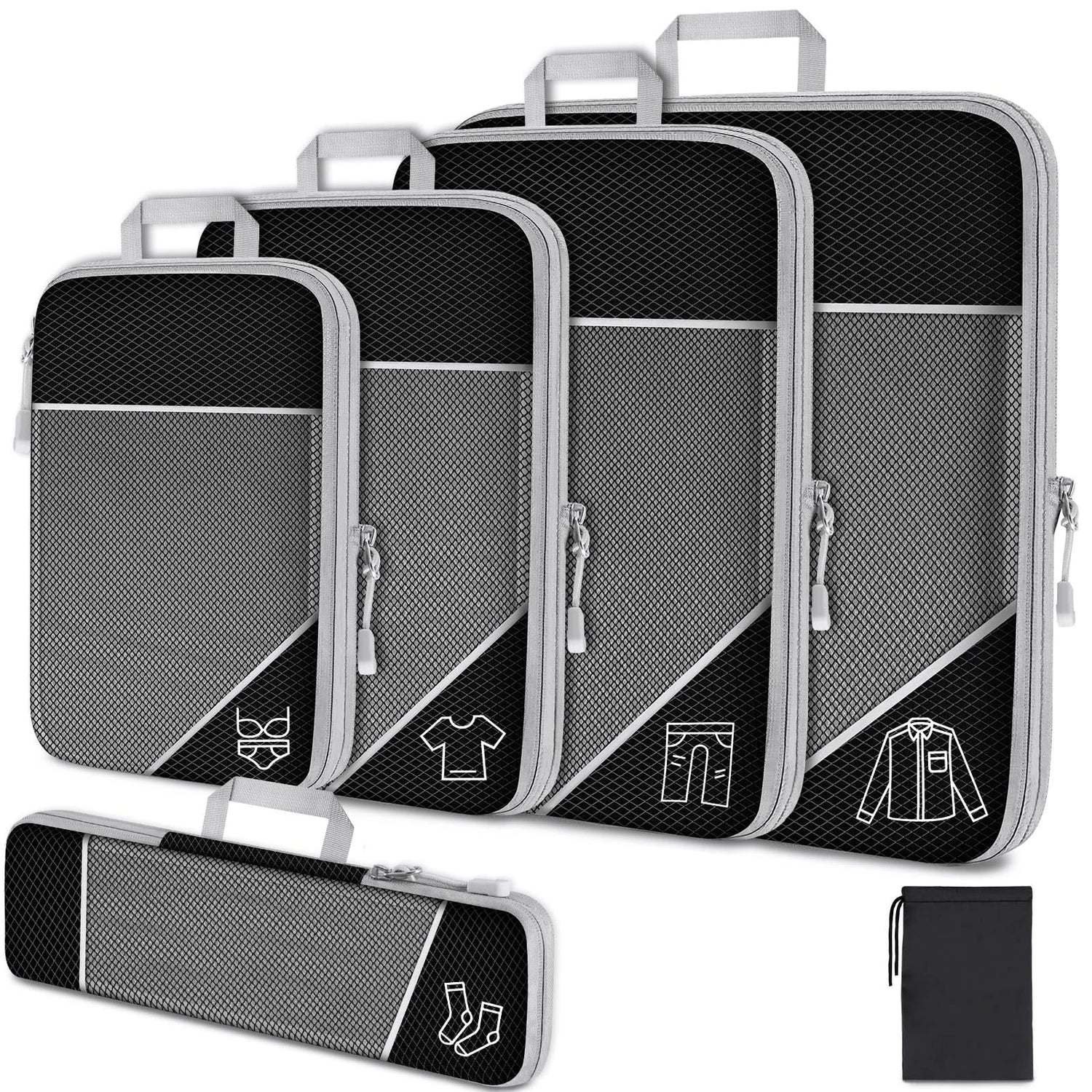 TravelPack Pro - 3 &amp; 6-teiliges Kompressions-Packwürfel-Set