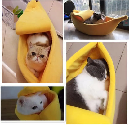 Funny Banana Dog/Cat Bed House