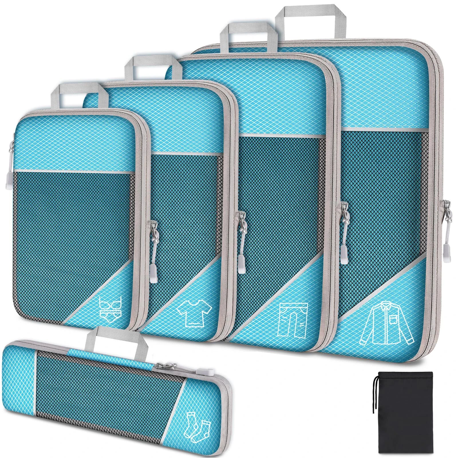 TravelPack Pro - 3 &amp; 6-teiliges Kompressions-Packwürfel-Set