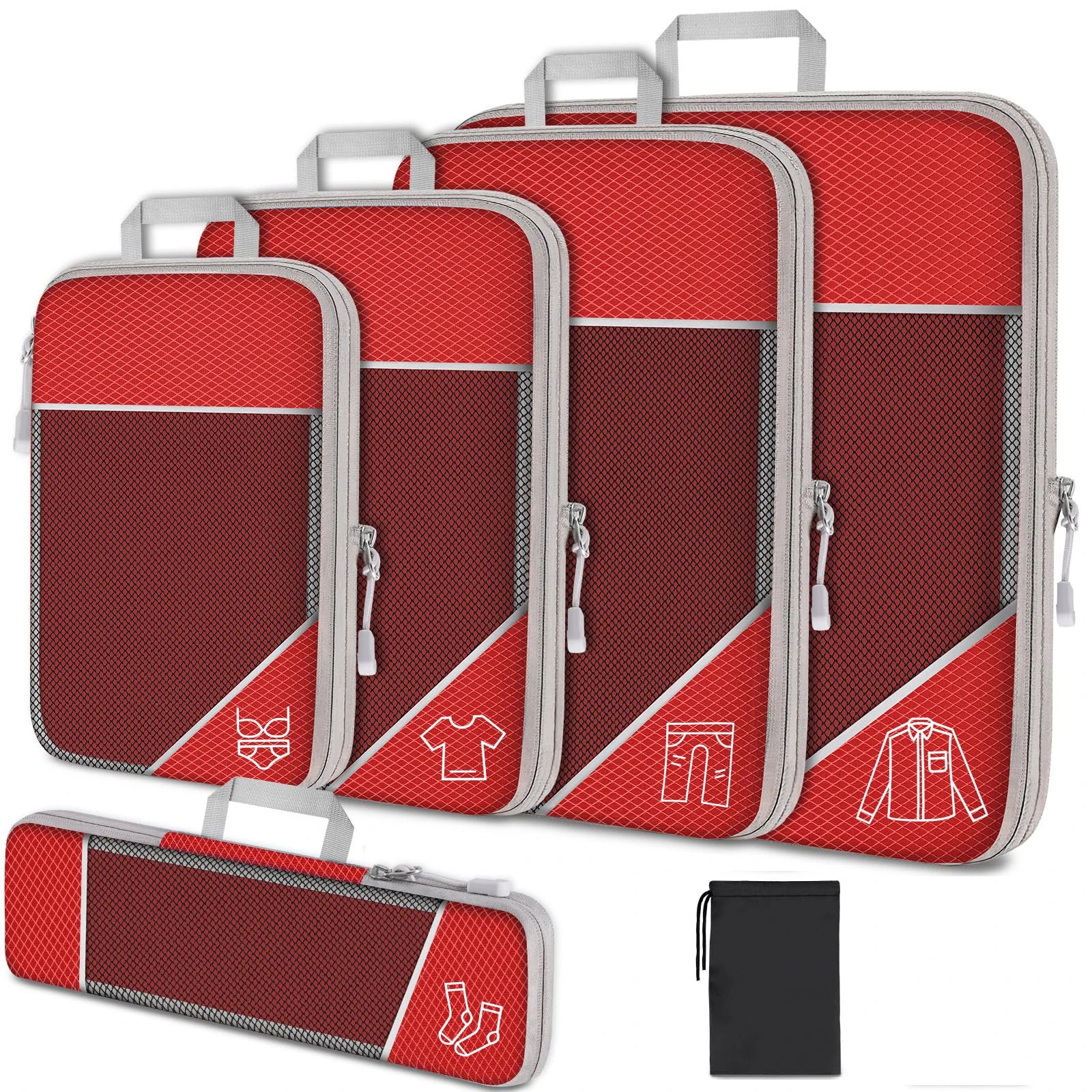 TravelPack Pro - 3 &amp; 6-teiliges Kompressions-Packwürfel-Set